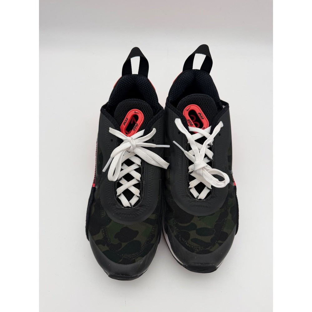 Nike Air Max 2090 Black Radiant Red Camo Mens Sneakers CU9174-600 Size 7 - Picture 2 of 8